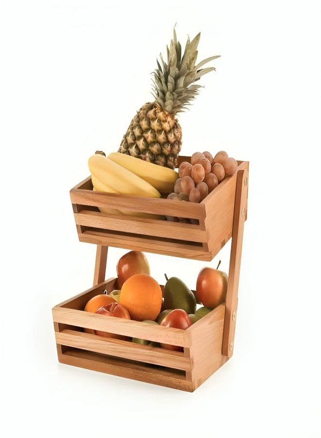 Crysellewoods Wooden Multipurpose Kitchen Organizer Stand Shelf Holder Storage Rack For Spices Jars Utensils Dishes Plates| 2 TierTray Kitchen Cabinets/Counter Top Organizer For Home Décor - Image 5